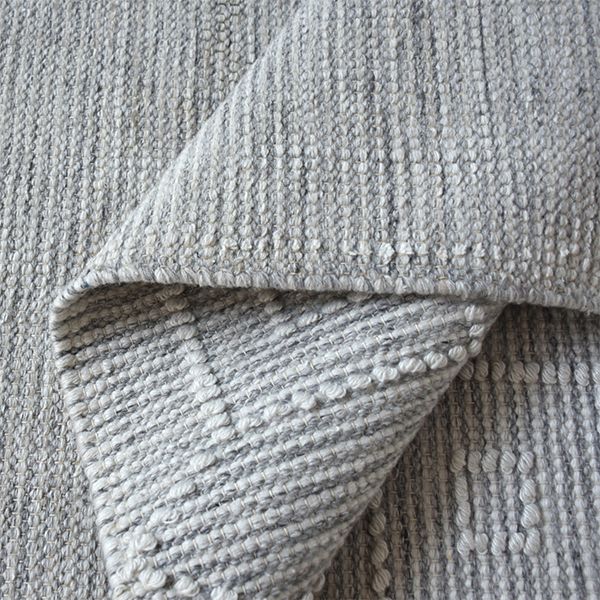 Ivory & Grey Textured 'Candela' Geometric Indoor / Outdoor PET Rug