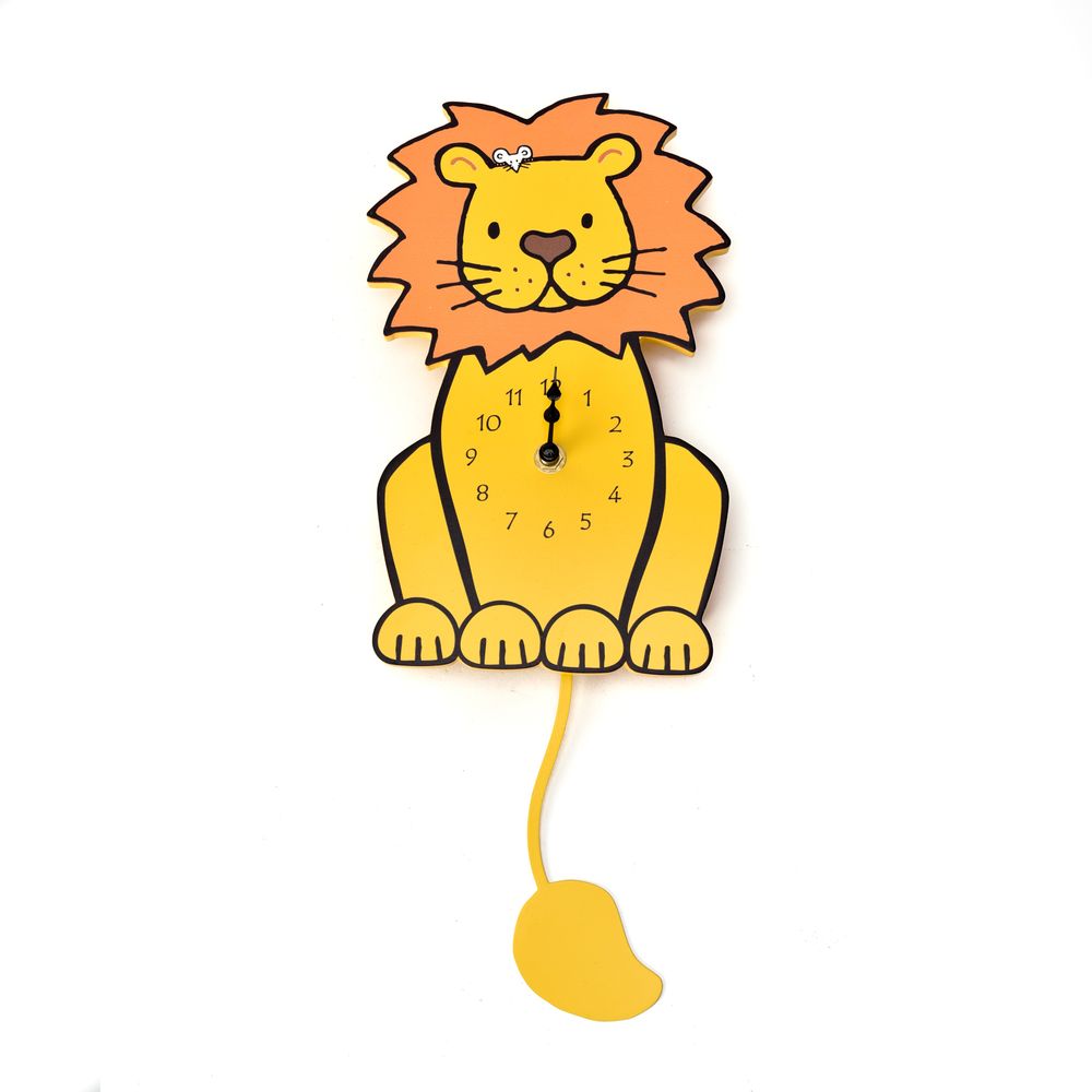 "That's Not My Lion" Shaped Yellow Childrens Wall Clock