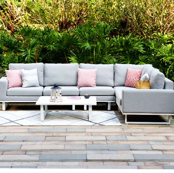 Ethos Large Corner Sofa Outdoor Fabric Garden Lounge Set