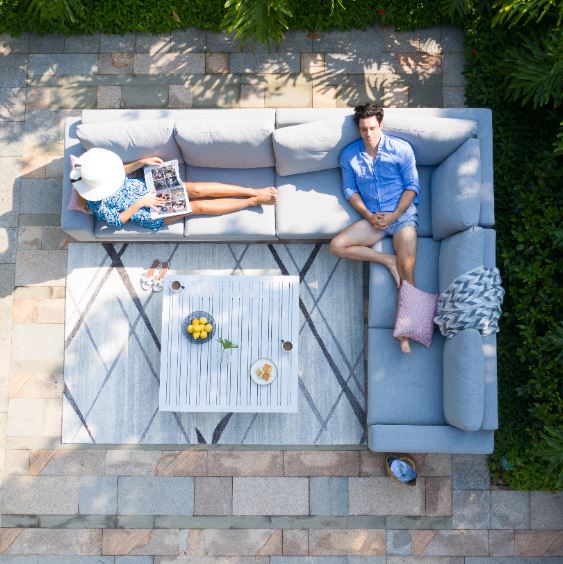 Ethos Large Corner Sofa Outdoor Fabric Garden Lounge Set