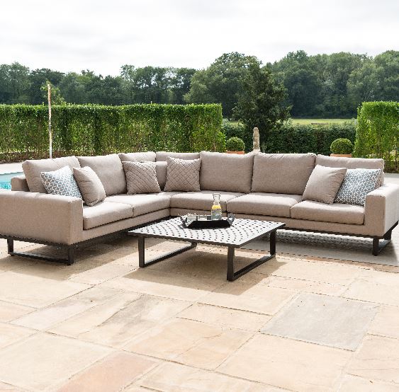 Ethos Large Corner Sofa Outdoor Fabric Garden Lounge Set