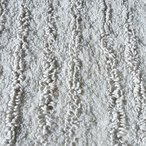 Ivory 'Havre' Textured Table Tufted Cotton Rug
