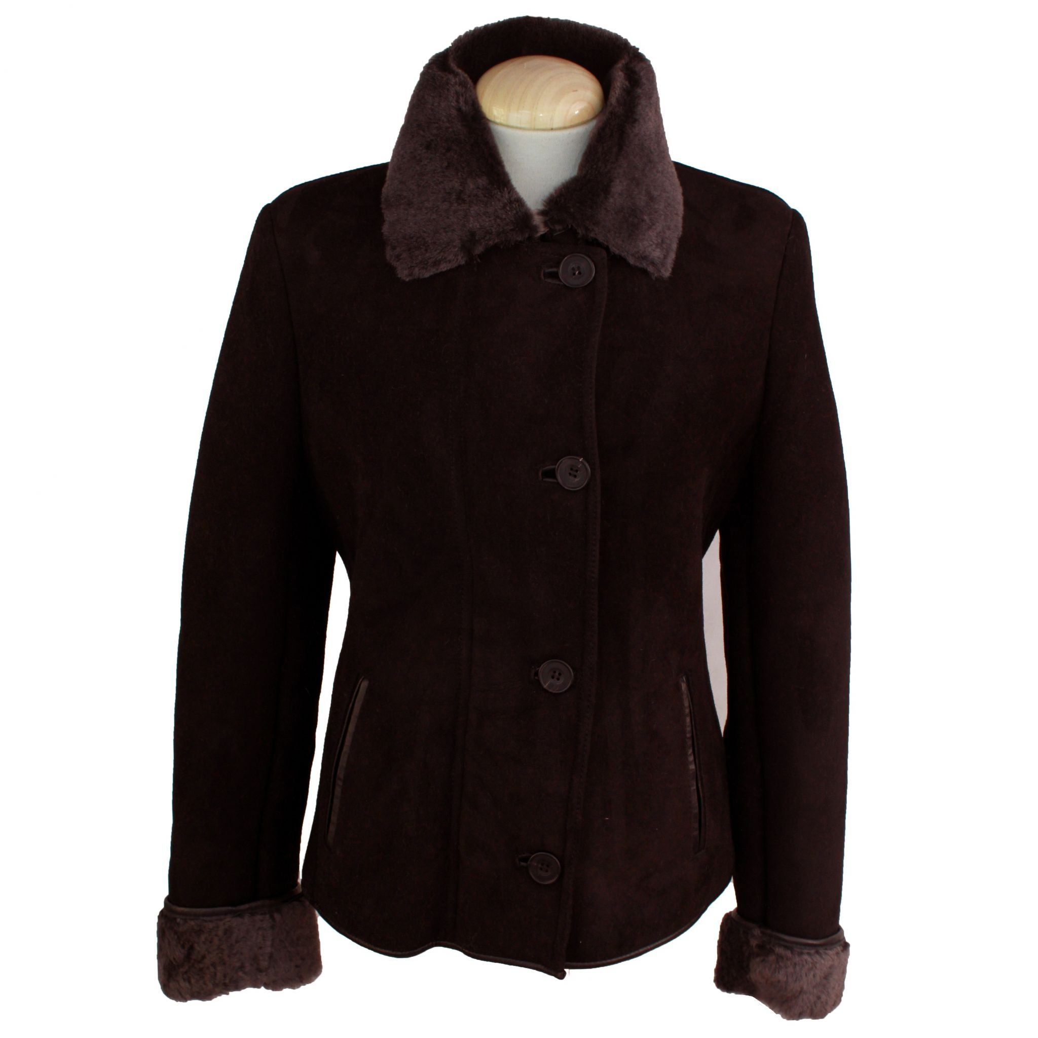 Ladies 'Jenny' Suede Sheepskin Coat