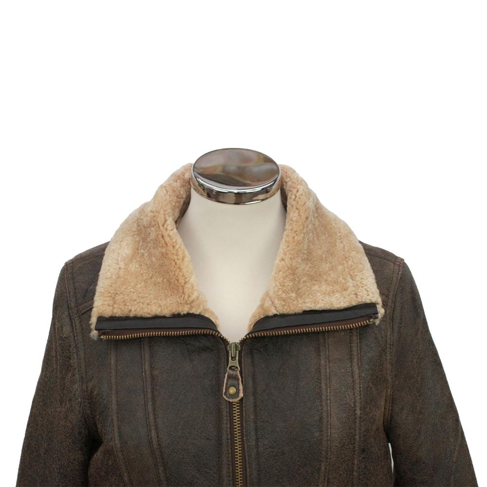 Ladies 'Krissy' Leather Sheepskin Aviator Jacket