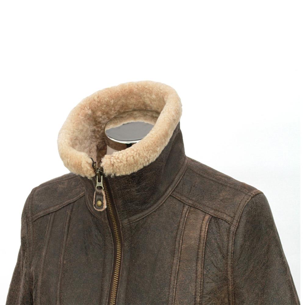 Ladies 'Krissy' Leather Sheepskin Aviator Jacket