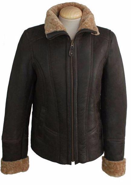 Ladies 'Orlando' Leather Sheepskin Flying Jacket