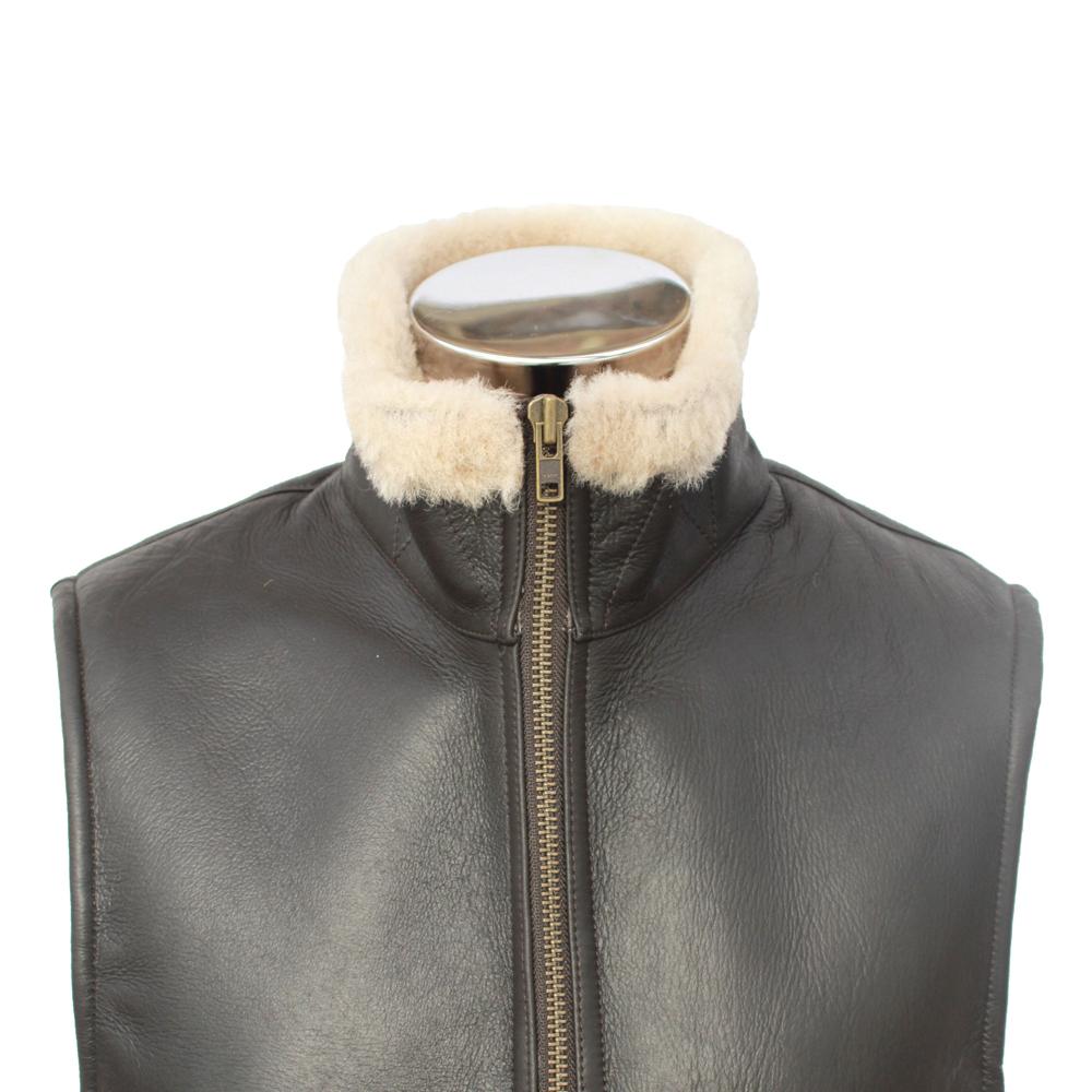 Mens 'Harvey' Gilet Leather Sheepskin Coat