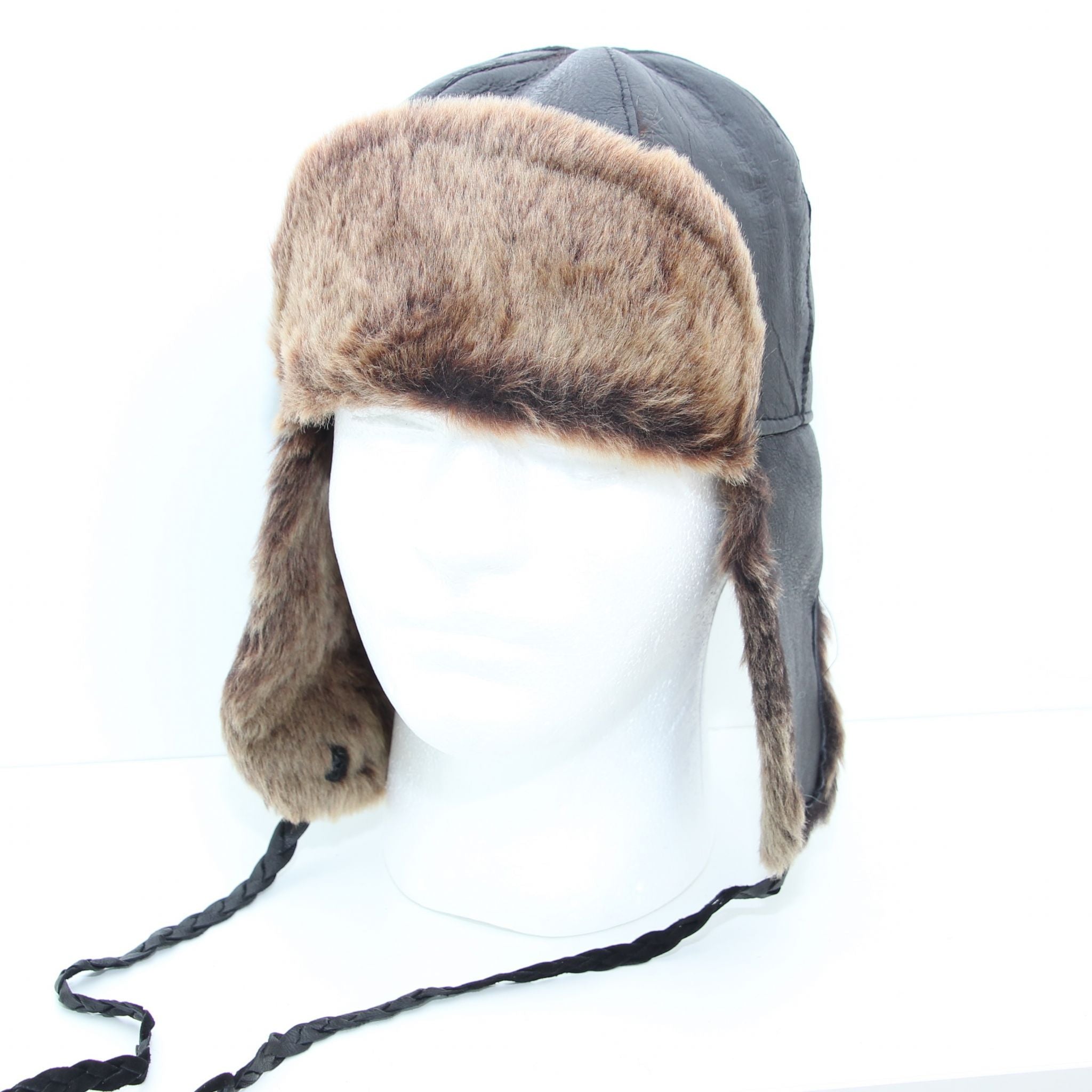 Mens 'Bourn' Double Faced Sheepskin Aviator Hat