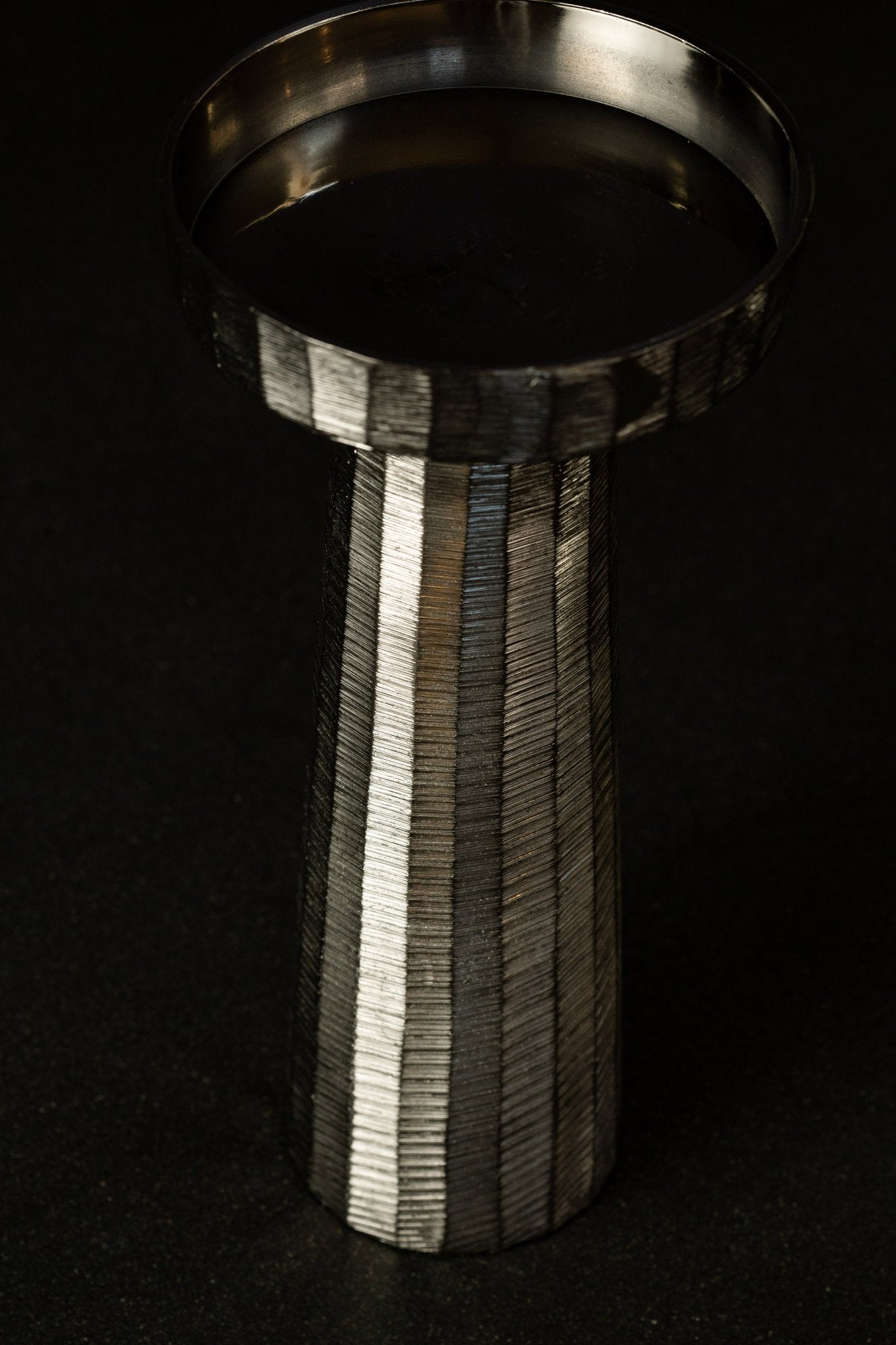 Aluminium Silver Pillar Candle Holder