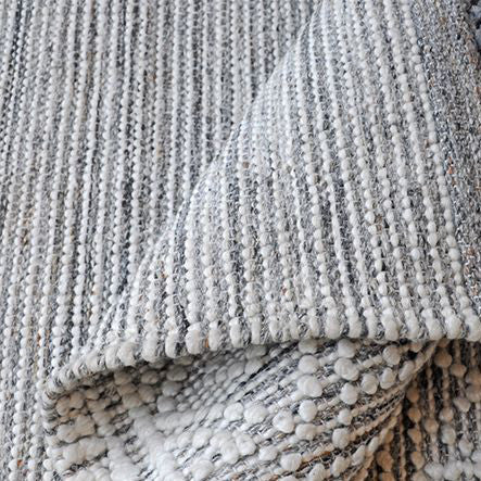 Ivory & Grey Textured 'Puerto' Indoor / Outdoor PET Rug