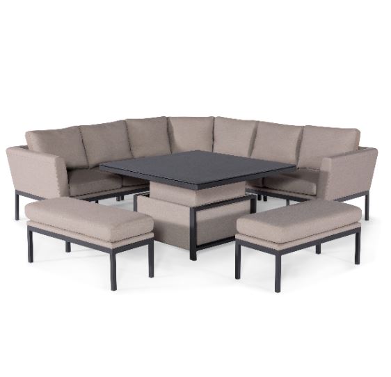 Pulse Deluxe Square Corner Dining Set with Rising Table