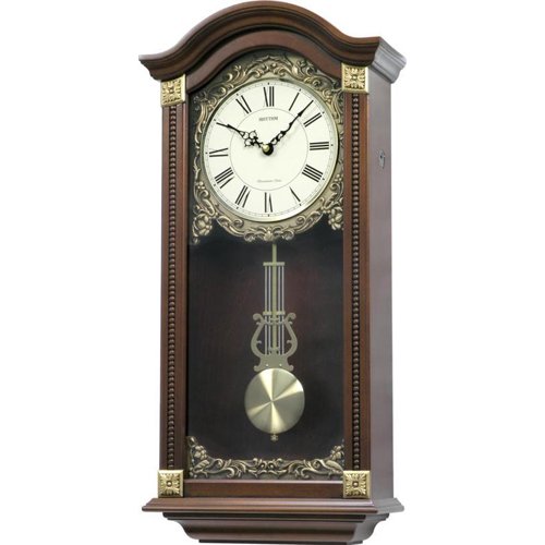 Rhythm Large Deluxe Wooden Pendulum Wall Clock With Westminster Chime