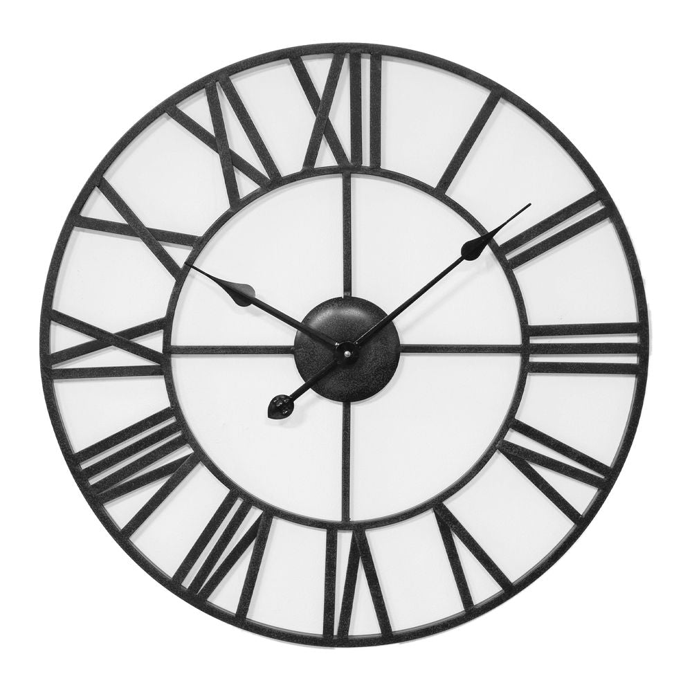 Hometime Wrought Metal Cut Out Wall Clock - Large 60cm